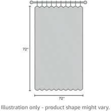 Decor Zuri - Cortina de Ducha con Estampado Floral de Acuarela, 72 x 72 Pulgadas, Azul y Coral(Azul marino) - Tipo 1 - Ver 4