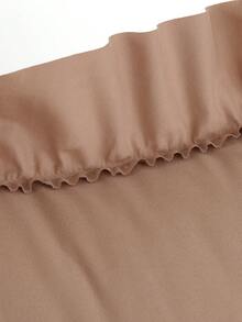 1 pieza Funda de almohada decorativa con volantes y acolchado estilo francés romántico, sin relleno, elegante y romántica para dormitorio/dorm/sofá/sillón, regalo para amante o amigo. Lavable a máquina. Certificado Oeko-Tex. Color Caqui