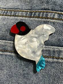 1pc Creative Acrylic Cartoon Girl Brooch, Fashionable & Elegant Women's Brooch, Best Birthday Gift For Friends
