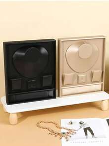 طقم حامل عرض قلادة أبيض مناسب للخواتم الرقيقة والأساور والقلائد والأقراط. هذا رف عرض المجوهرات مناسب لعرض وتخزين المجوهرات والإكسسوارات الذهبية، ديكور الغرفة - متعدد الألوان - مشاهدة 3