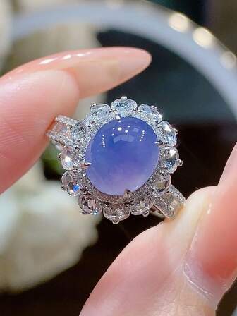 טבעת וינטג' יוקרתית ואלגנטית עם ריינסטון פרחוני, מתאימה לנשים ליום יום, פסטיבל, ללבוש למסיבה, מתנה לחברה