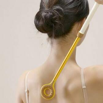 1个自制双面挠背按摩器，可伸缩式背部按摩器