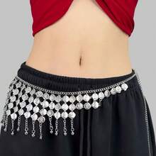 Belly Dance Accessories - Gold/Silver Coins, Belly Dance Belt, Women Belly Dance Costume, Hip Scarf - Multicolor - View 11