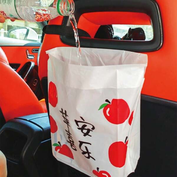 20 حقيبة قمامة قابلة للتعليق في السيارة، أكياس نفايات قابلة للتخلص منها بشكل لاصق لتنظيف داخل السيارة