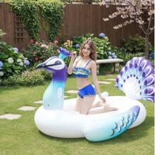 1pc Inflatable Water Float Fire Bird Ride, Adult Pool And Beach Floating Lounge, Perfect Summer Gift For Party, Swimming Pool Raft, Floating Chair, Patio Seat, Inflatable Seat, Yard Decor, Water Swimming Supplies For Adult Vacation Fun And Relaxation, Multi-Functional Lounge Chair - Multicolor - View 3