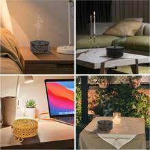 MifeUNIT - Soporte para bina de mosquitos, retro, portátil, para el hogar y el campamento (amarillo) - gris - Ver 6