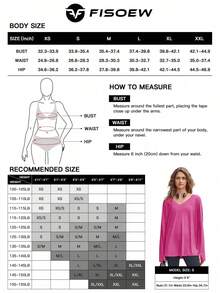 Fisoew Women's Oversized Workout T-Shirts Casual V-Neck Long Sleeve Athletic Yoga Running Tunic Top Gym Wear Sporty Aesthetic 2024 Loungewear Streetwear - Màu Hồng Tươi - Xem 6