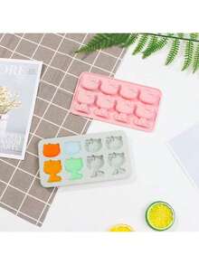 Sanrio 1PC Cute Hello Kitty Shaped Silicone Mold - Adorable DIY Craft & Decoration Tool For Gifts, Resin, Soap, Candle Making - Pink Cartoon Mould For Creative Projects (8-Cavity Design)