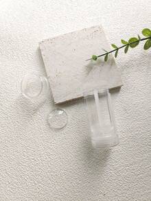 1pc Pink White Clear 30g Plastic Deodorant Stick Container Round Twist Up Cosmetic Empty Sunscreen Stick Container With Inner Lid - Multicolor - View 6