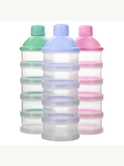 1pc 5 Tier Milk Powder, Rice Cereal, Snack Storage Container, Portable Disassemblable Box