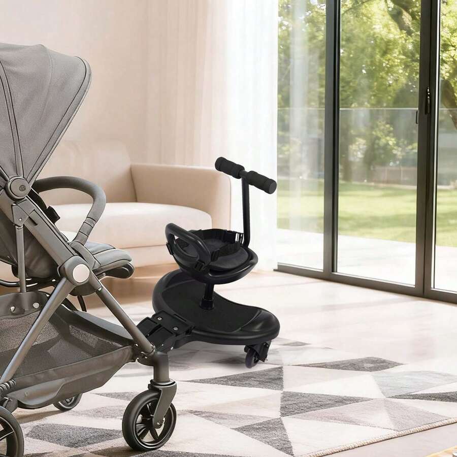 Universal Stroller Board With Saddle Seat And Standing Platform Adjustable Design Sit And Stand Stroller Buggy Child Board For Different Models Of Strollers