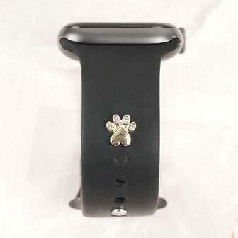 1 pieza Decoración de uñas con encanto de pulsera dorada de metal para bandas de , accesorios para bandas de Galaxy Watch Series, regalos