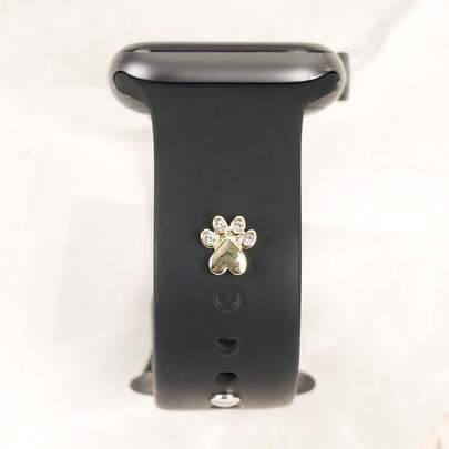 1 pieza Decoración de uñas con encanto de pulsera dorada de metal para bandas de , accesorios para bandas de Galaxy Watch Series, regalos