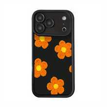 A Retro Crochet-Style Phone Case Featuring An Orange Flower, Designed For Iphone 17, 16, 15, 14, 13, 12, 11 Plus, Pro, And Max. This Textured And Cozy Gift Evokes The Charm Of Vintage Crafts With Its Floral Design. Perfect As A Gift Idea.,Suitable For IPhone17 Air - 白色 - 查看 8
