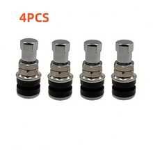 2pcs/4pcs/10pcs Válvulas de Rueda de Acero Inoxidable Duraderas de 3.2cm para Motocicleta - Accesorios para Neumáticos Tubeless Impermeables - 4 piezas - Ver 5