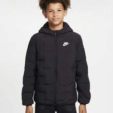 Men Letter Patched Zip Up Hooded Sports Down Coat