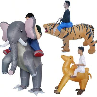 2025 New Animal Inflatable Costumes: Tiger, Wild Elephant, Camel, Role-Playing Inflatable Sets, Suitable For Adult Men And Women's Dance Parties, TV Shows, Carnival Opening Ceremonies