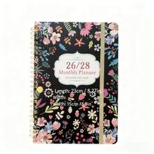 Floral Pattern 3-Year Planner 2026-2028, Thick Paged Agenda With Gratitude Diary & Goal Tracking Journal - màu đen - Xem 7