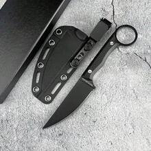 Fixed Blade Knife Camping Outdoor Survival Straight Knife EDC Mountaineering Hiking Jungle Multi-Purpose Tool With K Sheath - Total length 20cm Blade length 9.3cm Handle length 10.7cm - 查看 9
