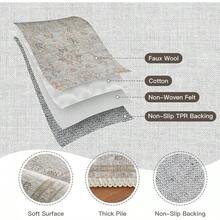 5x8 Area Rug Bedroom, Boho Vintage Floral 5x8 Ft Washable Soft Large Rug Living Room, Dining Room, RV, Car, Non-Slip Floor Carpet With Rubber Backing, Greyish Green - Xanh xám - Xem 4