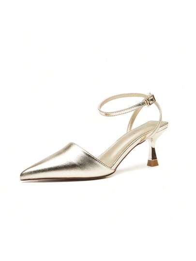 Stunning Fairy Style High Heel Sandals For Women, New Summer Sandals With Thin Heel, Pointed Toe, Closed Toe, Silver With Cross Strap Matching Dresses