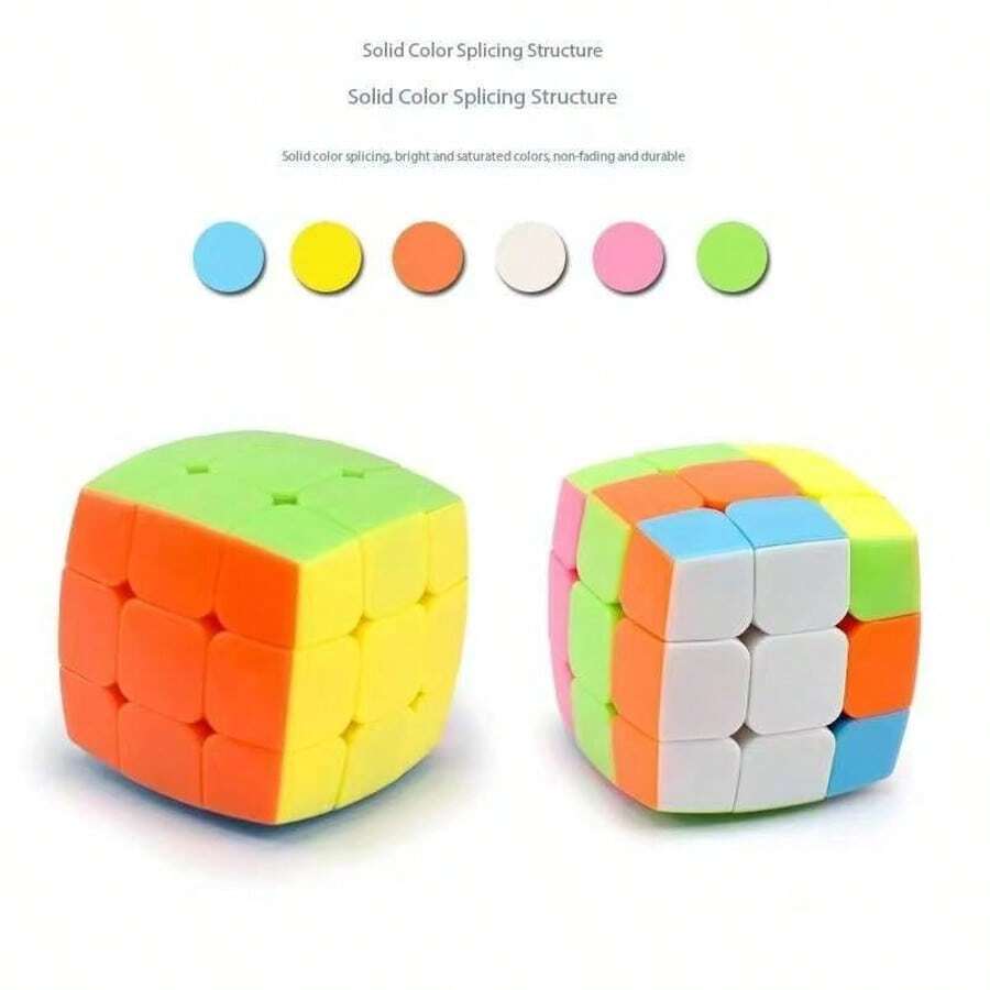 1个迷你创意魔方 3x3x3 钥匙扣魔方拼图 魔方格 适合初学者 专业魔方 魔方玩具 魔方钥匙扣 生日礼物 - 彩色 - 查看 1