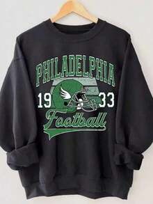 Mens Winter Clothes1pc Funny Sweatshirt Unisex Vintage 90s Style Chicago Football Sweatshirt, Game Day Sweatshirt, Chicago Team Football Sweatshirts, Sunday Chicago, Sport Sweatshirts, Chicago FootballLoose And Comfortablemen Winter Clothes Sudaderas Para Hombre - 白色 - 查看 12