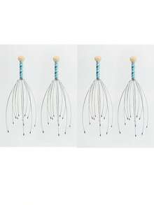 1/2 piezas Masajeador de cabeza de 12 dedos, masajeador de cuero cabelludo, rascador de masaje de cuero cabelludo, estimulación del cabello y alivio del estrés corporal, cabello, herramientas para el cabello, cuidado del cabello, escuela, vuelta al colegio, viaje, artículos esenciales de viaje, artículos esenciales para el hogar, spa, herramienta de masaje, masaje, masajeador, spa - Multicolor - Ver 26