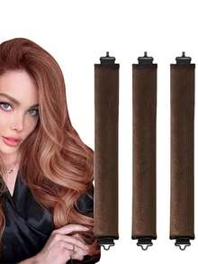 3件套免加热卷发棒，27厘米，睡眠友好型免加热卷发棒，3.5毫米直径大波浪卷发棒，懒人卷发神器，欧美简易卷发大波浪睡眠卷发棒（无包装） - 彩色 - 查看 8