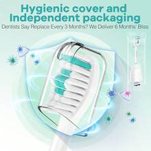 Toothbrush Replacement Heads Compatible With Philips Sonicare E-Series Essence Xtreme Advance CleanCare Screw-On Electric Toothbrush Handle Head Come With Hygienic Caps, 3 Count, White{Inchcolor_nameinch:InchWhite-3Countinch} - 白色-3Count - 查看 6