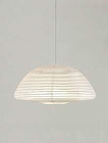 Half-Circle Paper Lantern - White Paper Lampshade, Large Handmade Folded Xuan Paper Lampshade, Suitable For Modern Bedroom, Living Room, Indoor Ceiling Light Decoration, Home Decor Gift