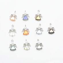 1包金属翅膀和玻璃珠DIY吊坠，适用于钥匙扣、酒杯、项链、耳环、包包挂饰、珠宝制作 - 守護天使混色 - 查看 13