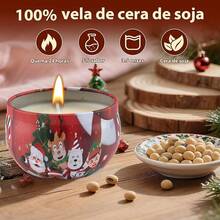 Velas Aromáticas de Soja 100% Pura - Juego de 16 en Lata con Diferentes Aromas para Relajación, Meditación y Yoga - Regalo para Mujer en Cumpleaños o Aniversario - Rojo - Ver 4