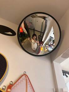 1. Decorative Art Round Wall Mirror - Full-Length Horizontal Wall Mirror, Plastic Frame, No Electricity Required | Suitable For Entryway. An Ideal Choice For Decorating Living Room, Bedroom, Entryway, Bathroom, And Walls.