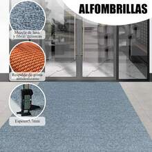 ZCAXGBH Tapete para Silla de Oficina, 120 * 150cm Tapete para Silla de Escritorio, Silencioso, Antideslizante, Resistente A ArañAzos,Tapete Rectangular Antideslizante para Silla Rodante de Suelo Duro - gris - Ver 5