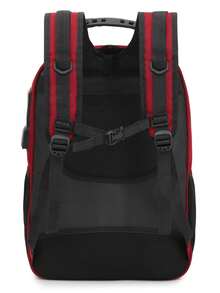Men Functional Backpacks - Burgundy - View 3