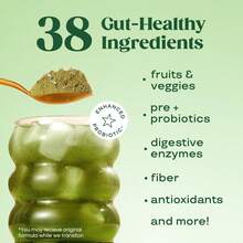 Nutrition Superfood Greens Powder, Digestive Enzymes With Probiotics And Prebiotics, Gut Health, Bloating Relief For Women, Chlorella, Green Juice Mix With Beet Root Powder, 30 SVG - nguyên bản - Xem 3