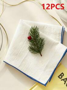 2/6/12/240pcs European Simple Soft Ruched Textured Solid Color Washable Reusable Cloth Napkins/Dish Towels For Wedding, Holiday Decor, Home Decoration - Multicolor - View 18