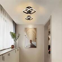 1个方形LED吸顶灯，冷白光/自然光/暖白光超亮吸顶灯，嵌入式LED吸顶照明灯具，适用于厨房、浴室、走廊、客厅 - 三色光 - 查看 8