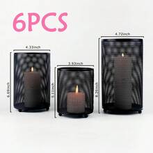 1/3/12pcs Set Decorative Hurricane Wishing Candle Holder Candle Holder Suitable For Retro Style/Elegant Lantern Style Table Center Decoration Suitable For Wedding/Party Table Center Decoration Home Decoration