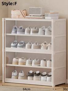 1pc Covered Dust-Proof Shoe Rack, Storage Shelf, Space-Saving, Sturdy & Fashionable, Easy To Assemble & Disassemble, Portable, Suitable For Living Room, Bedroom, Entryway, Office, Home, Multi-Layer Storage, Holiday Gift, Christmas Gift, Children's Gift