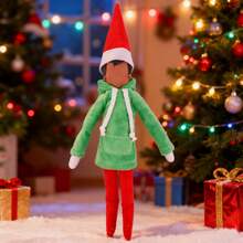 30厘米书架娃娃圣诞连帽衫，适合淘气娃娃（不含娃娃），派对节日装饰，摄影道具，书架娃娃配件，圣诞树装饰，圣诞节必备小礼物，生日派对，酒瓶装饰，家居聚会装饰