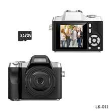 Cámara digital retro mini, 1080P alta definición 48 megapíxeles, incluye luz de relleno LED y tarjeta de 32GB, admite zoom digital 18X, opción portátil ideal para estudiantes adolescentes, regalo perfecto de Navidad, cumpleaños - Multicolor - Ver 11