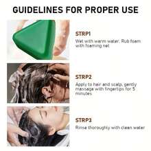 Usman Grass 洗发皂，富含人参、茶树和草本提取物，温和清洁头发，保湿，控油，轻盈不油腻，适合所有发质，圣诞礼物