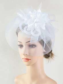 HITYfascinator 1 قطعة شريط رأس من ألياف البوليستر أحادي اللون، مناسب لجميع الفصول، شريط شعر للنساء، دياديما