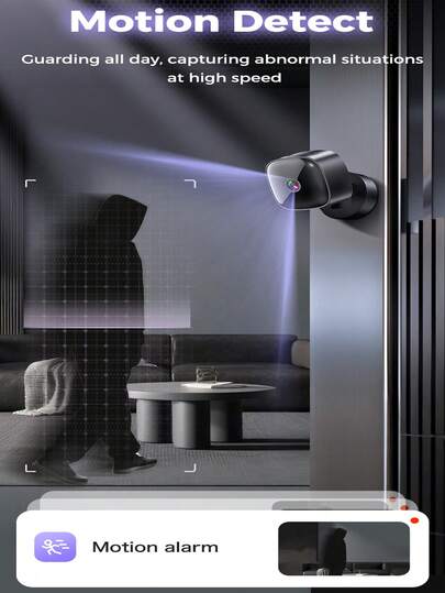 1080P Night Vision Mini Portable High Definition WIFI Camera, 360° Adjustable, Desktop, Wand Mounted, Ceiling Mounted Installation, Mobile Detection Alarm, Supports TF Card Cloud Storage, Applicable Home Bedroom, Corridor, Baby Crib, Office Etc. view 9