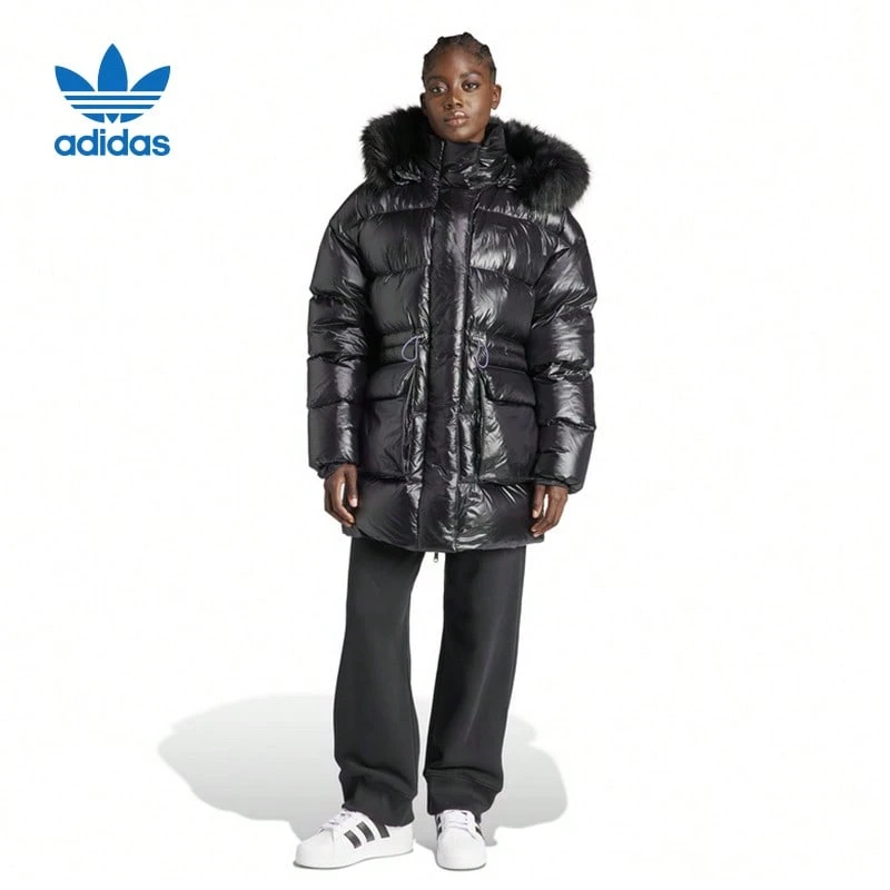 Adidas PUFFED FUR JACK Women's Insulated Down Jacket IR7117 - Black - View 1