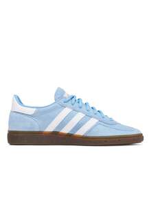 Adidas 手球 Spezial 男式运动鞋，牛绒面革鞋面，橡胶外底，OrthoLite 舒适休闲鞋 BD7632 - 淺藍色 - 查看 4