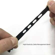 Silicone Cable Ties - Multicolored Mix (16/8/2 Pieces), Cable Management Organizers, Silicone Cable Fasteners, Headphone Cord Organizers, Wire Ties, Cable Organizers, Cable Bundling Strips, Home Organization - Elastic And Portable, Reusable, Flexible Cable Management Solution Suitable For Various Cords Including Home, Office, Travel, Computer, Headphone, Charger, Mouse, Audio, And USB Data Cables. - Multicolor - View 5