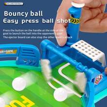 这款互动式桌面足球游戏适合儿童和成人，配有4个迷你足球，有助于增进亲子关系，组装简便，是亲子互动和智力开发的儿童足球玩具，支持双人射门游戏，是儿童节和圣诞节的绝佳礼物。